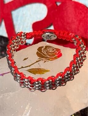 Bracelet This is a NOGU Red Panda Links Kismet bracelet /red adjustable cord